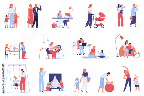 Babysitter Kids Icons Collection