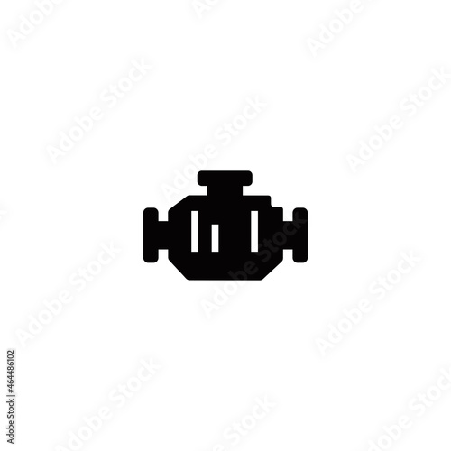 Car engine simple flat icon vector illustration