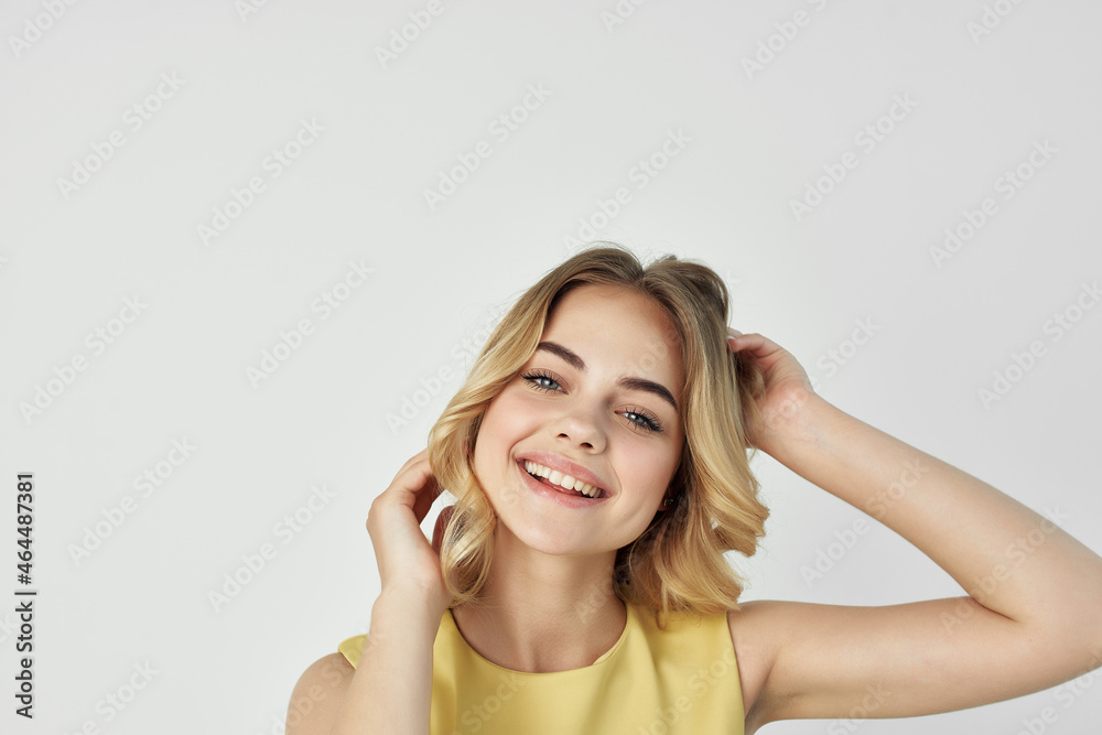 blonde posing attractive look fashion cropped view fashion blonde posing attractive look fashion cropped view fashion