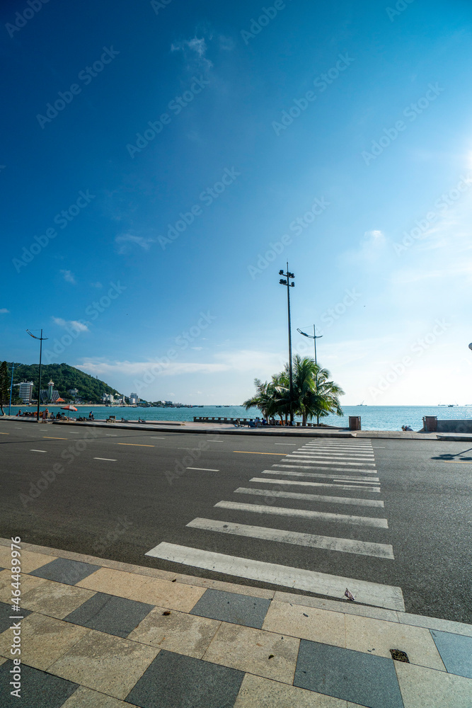 park in Front beach of Vung Tau city, Vietnam