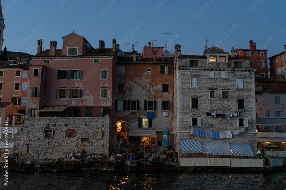 Obraz premium Rovinj Croatia at night