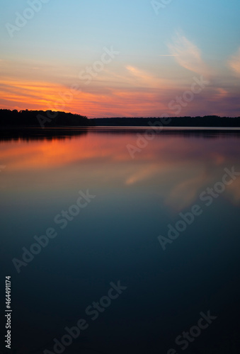Sunset at Jordan Lake in North Carolina