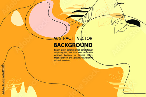 abstract background geometic liquid yellow and cream gradient in the form of floral gradient hand drawn, for posters, banners, and others, vector desing copy space area eps 10