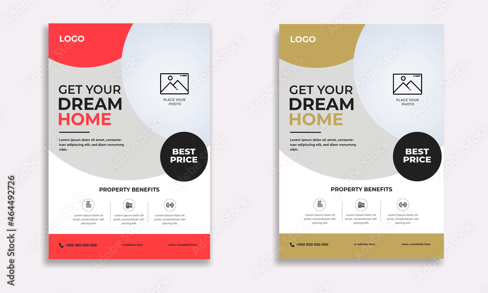 Modern Creative Real estate Flyer Design Template. Professional home sale flyer design template. Modern Creative Real estate Flyer Design Template. Professional home sale flyer design template.