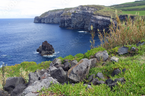 natural green scenery on the azores islands