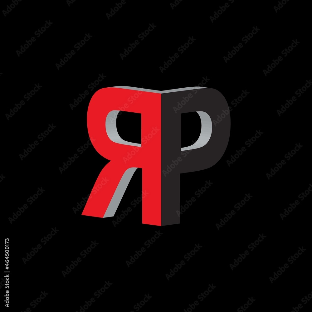 Obraz premium logo Letter RP or PR. The combination of the letters R and P. Very suitable for design, initials, companies, businesses, industries, icons, etc
