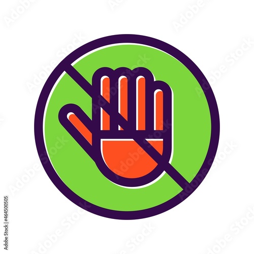 Halt Filled Vector Icon Design