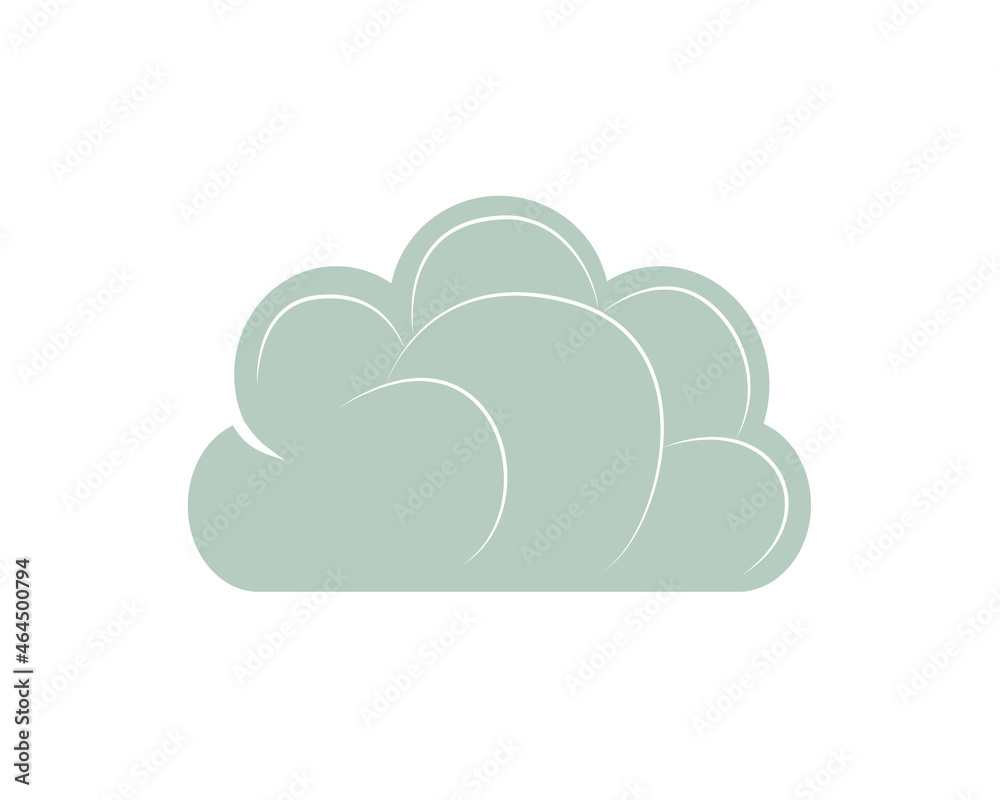 Cartoon cloud in isolate on a white background. Vector illustration Cartoon cloud in isolate on a white background. Vector illustration