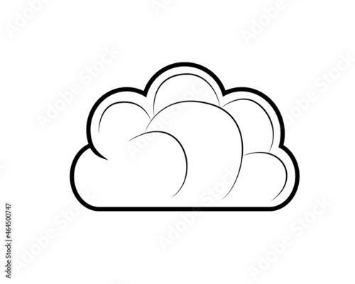 Cartoon cloud in isolate on a white background. Vector illustration