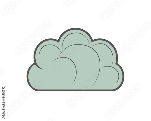 Cartoon cloud in isolate on a white background. Vector illustration