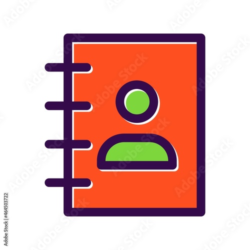 Phone Book Filled Vector Icon Design