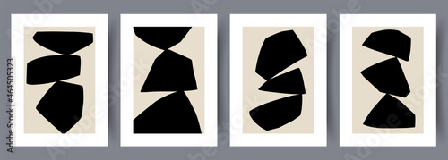 Printable wall art vector poster set.