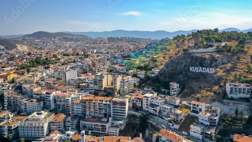 Aerial view of Kusadasi. It is town in western Turkey