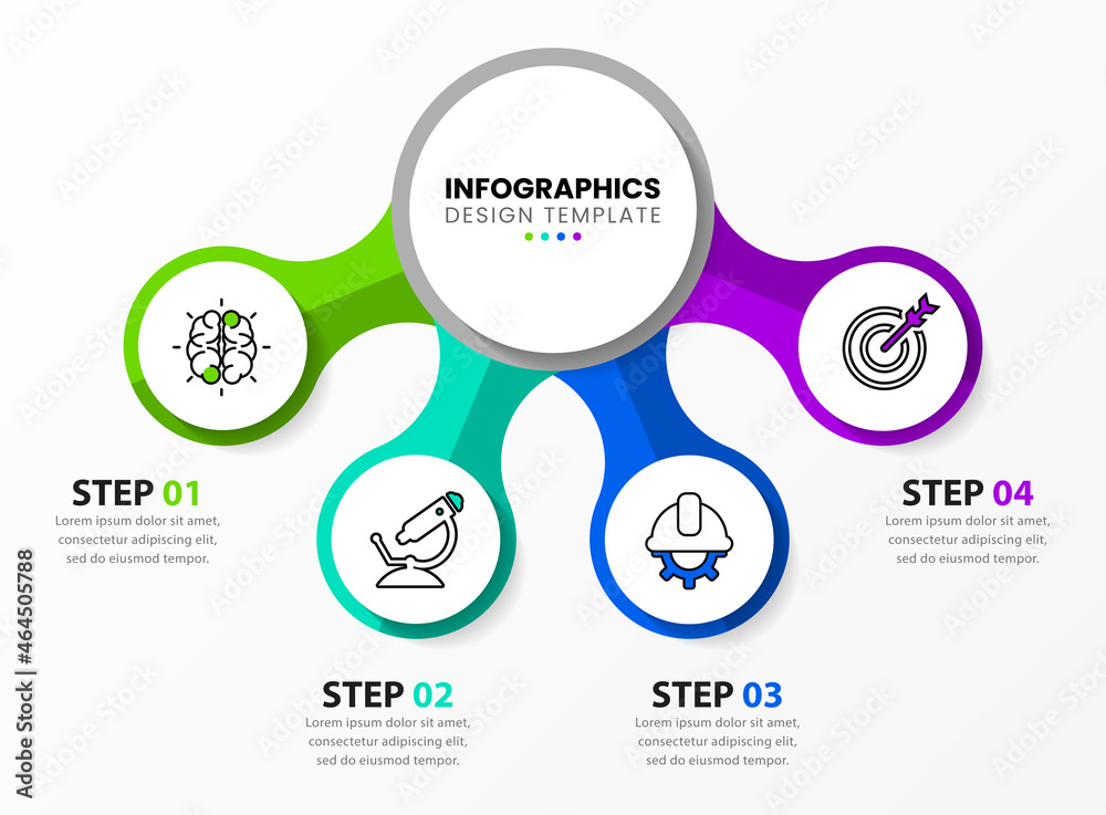 Infographic design template. Creative concept with 4 steps Stock ...