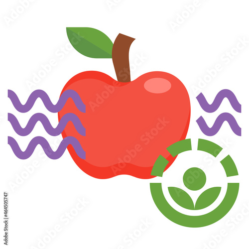 food irradiation flat icon