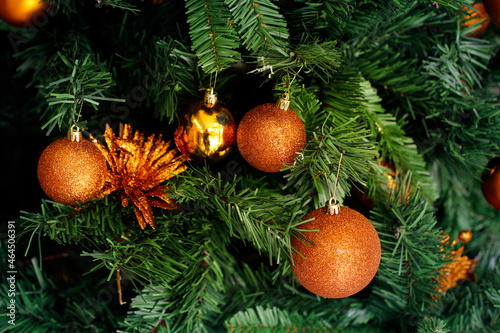 Close up of christmas tree and festive details