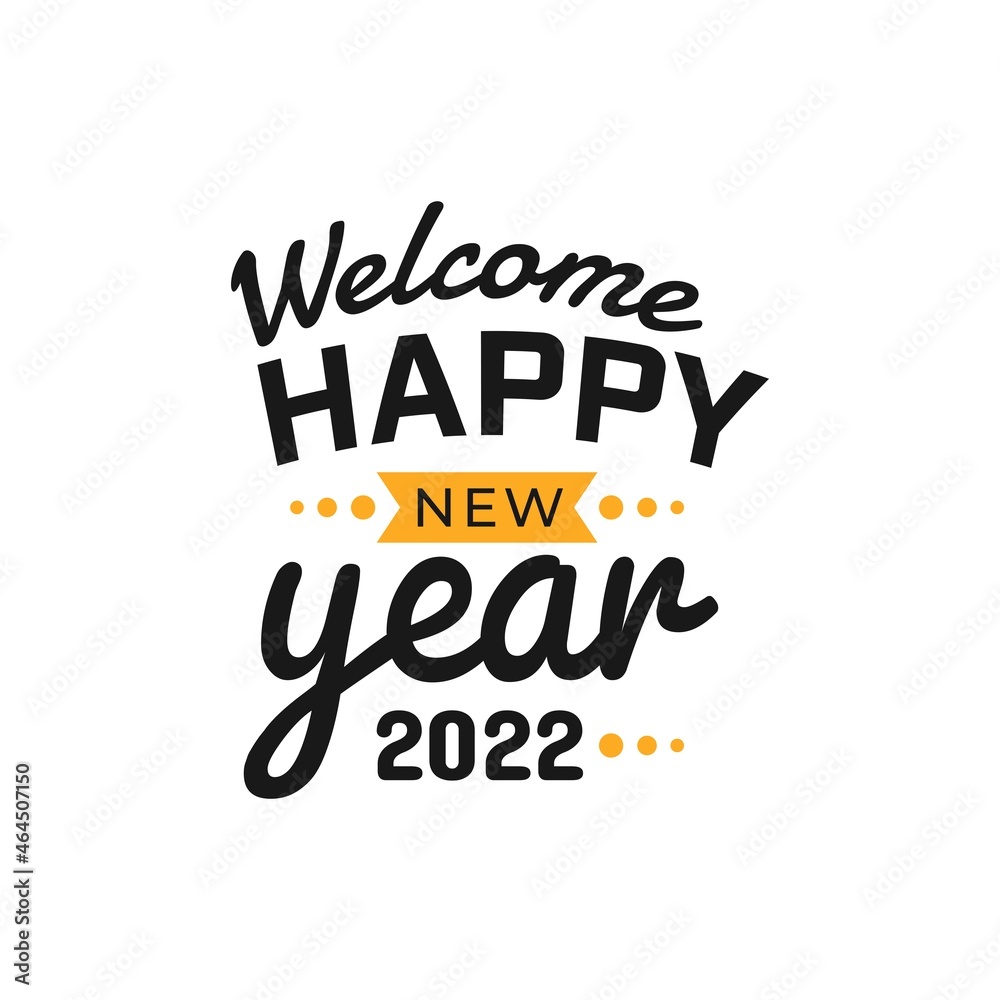 Happy New Year 2022 Lettering