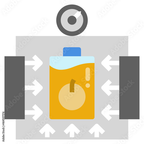 high pressure processing flat icon