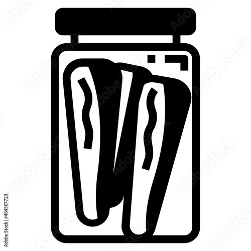 pickled fish glyph icon