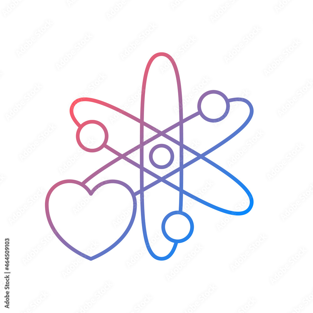 Interest in science gradient linear vector icon. Motivation for clinical volunteering. Scientific knowledge. Thin line color symbol. Modern style pictogram. Vector isolated outline drawing Interest in science gradient linear vector icon. Motivation for clinical volunteering. Scientific knowledge. Thin line color symbol. Modern style pictogram. Vector isolated outline drawing