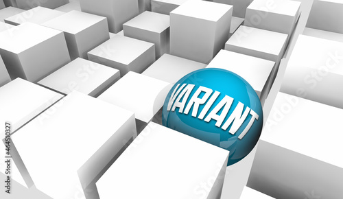 Variant One Different Changed Evolved Uncommon Outlier 3d Illustration