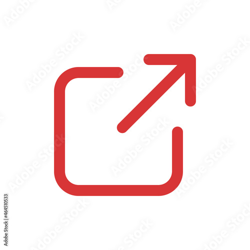 Red External link sign icon