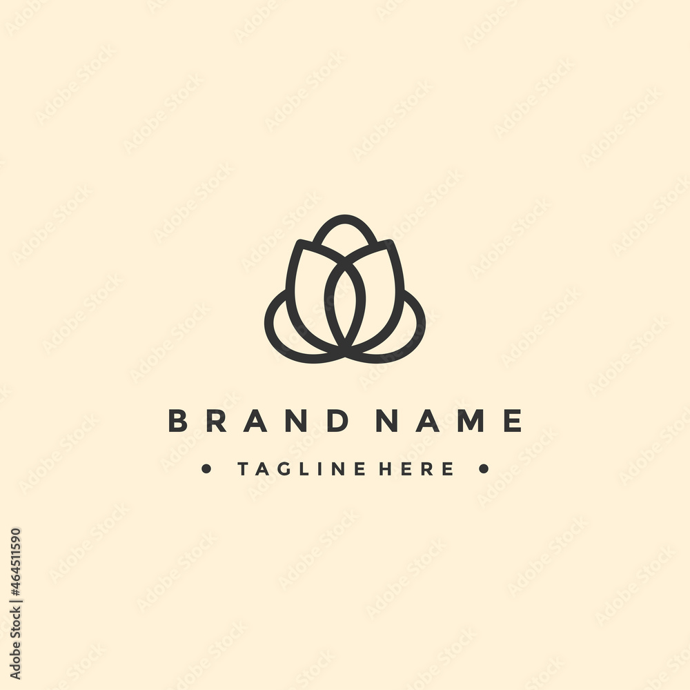 Fototapeta premium Lotus Logo Design Template