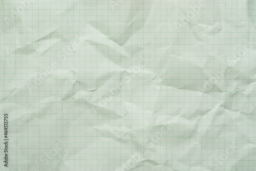Old crumpled or wrinkled graph paper texture