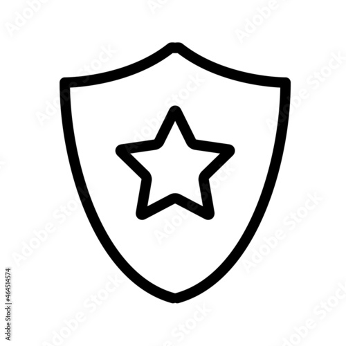 Shield Icon Vector Logo With Star Design Template Illustration