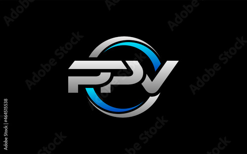 PPV Letter Initial Logo Design Template Vector Illustration photo
