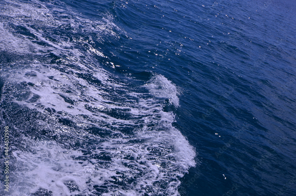 Beautiful white waves in dark blue sea Beautiful white waves in dark blue sea