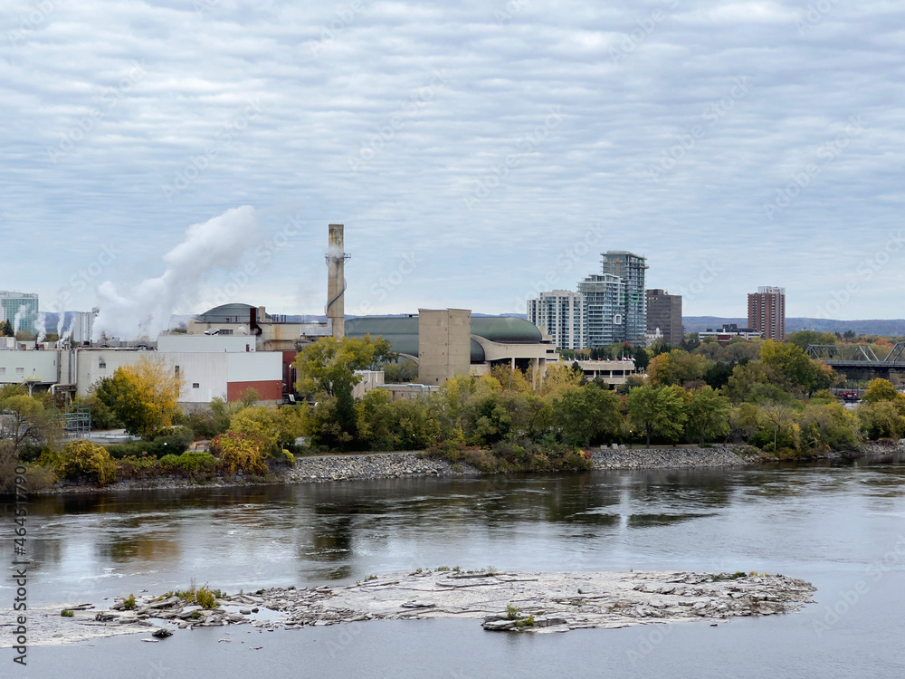 Fototapeta premium City scape on a fall day