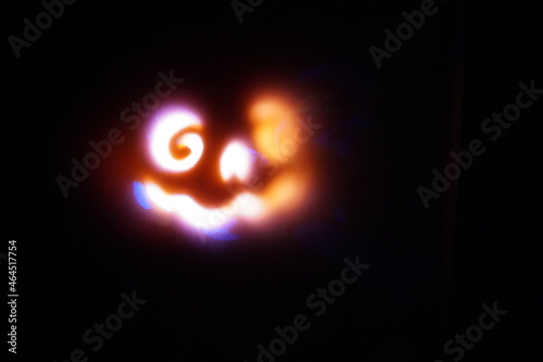 pumpkin with glowing eyes