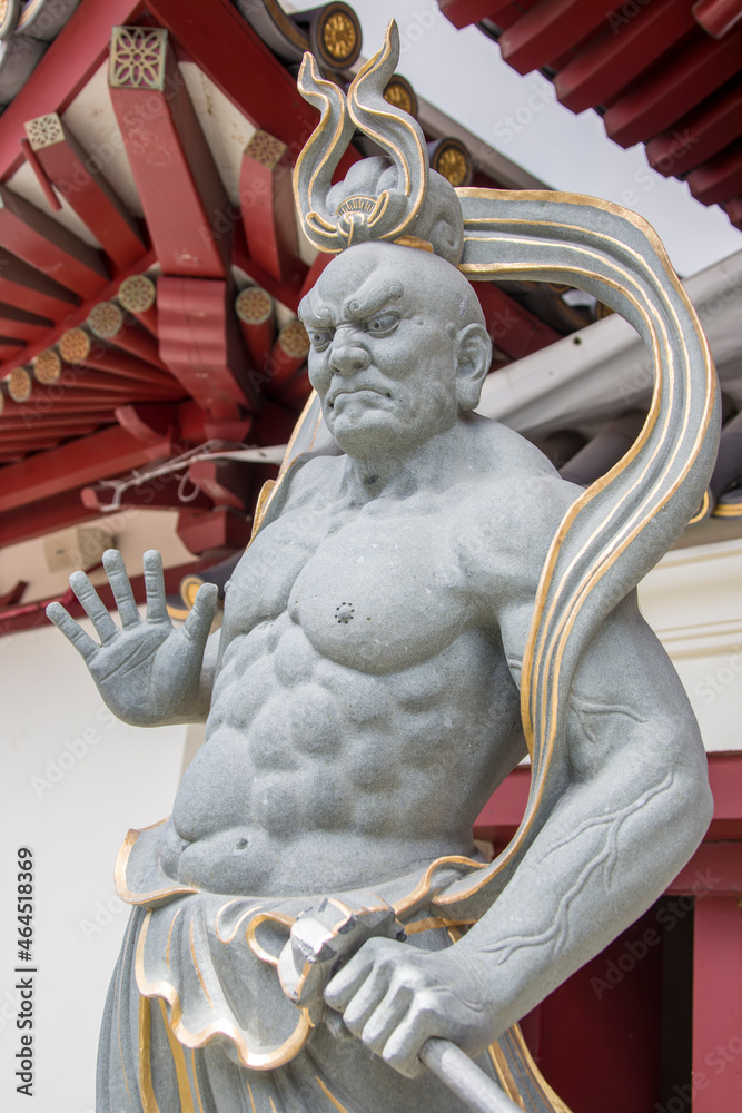 the Nio statue, one of two wrathful and muscular guardians of the