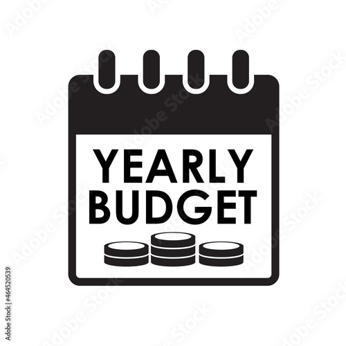 yearly budget graphic element design