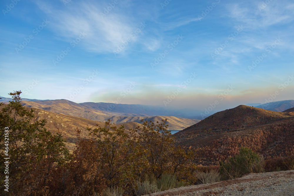 Landscape of the mountains and blue sky with white clouds Landscape of the mountains and blue sky with white clouds