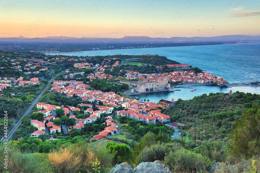 Collioure, France aerial view