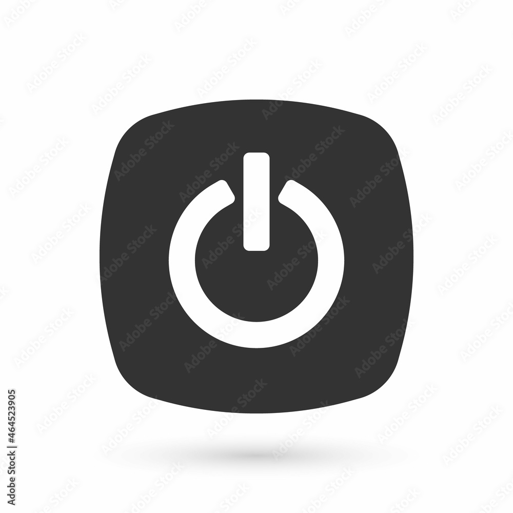 Grey Power button icon isolated on white background. Start sign. Vector Grey Power button icon isolated on white background. Start sign. Vector