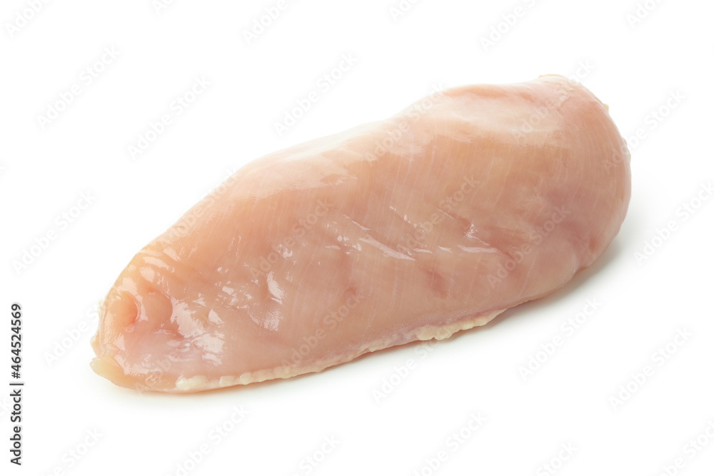 Raw chicken fillet isolated on white background Raw chicken fillet isolated on white background