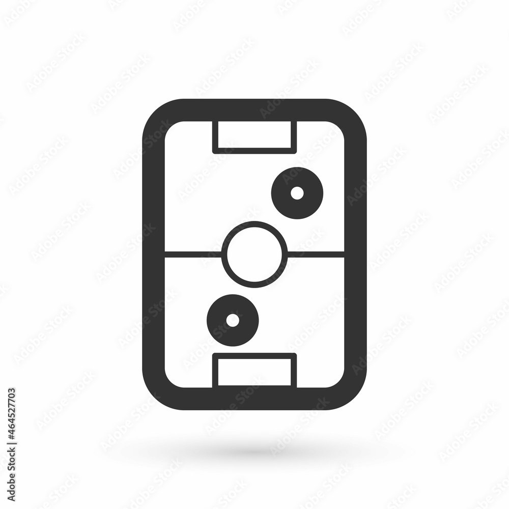 Grey Air hockey table icon isolated on white background. Vector Grey Air hockey table icon isolated on white background. Vector