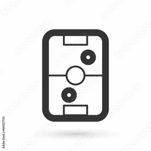 Grey Air hockey table icon isolated on white background. Vector