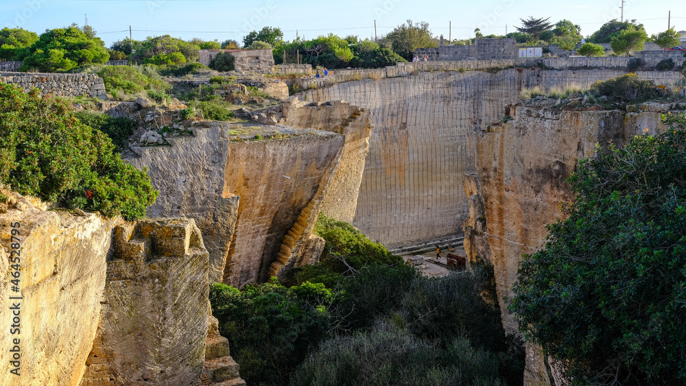 Líthica, Pedreres de s'Hostal, Menorca, Balearic Islands, Spain. Sandstone quarry.