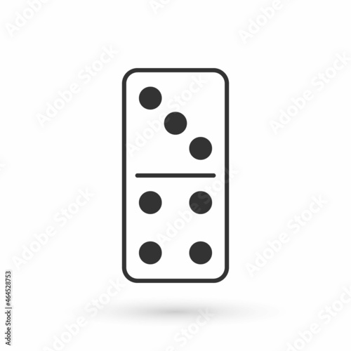Grey Domino icon isolated on white background. Vector