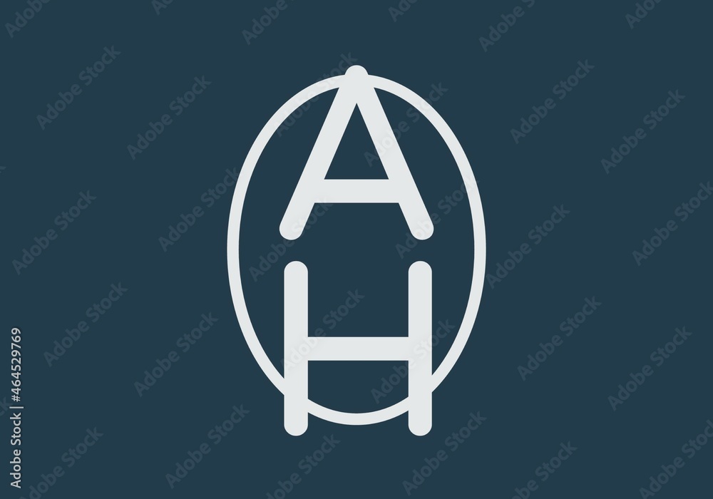 Graphic shape of AH initial letter Graphic shape of AH initial letter