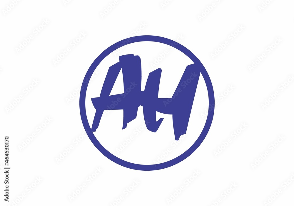 Graphic shape of AH initial letter Graphic shape of AH initial letter