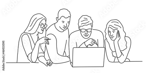 Office workers at business meeting.