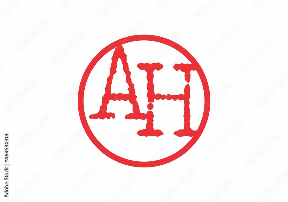 Graphic shape of AH initial letter Graphic shape of AH initial letter
