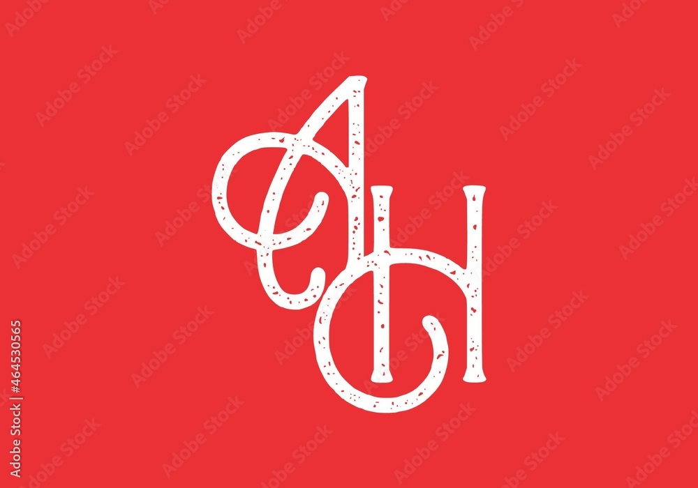Graphic shape of AH initial letter Graphic shape of AH initial letter