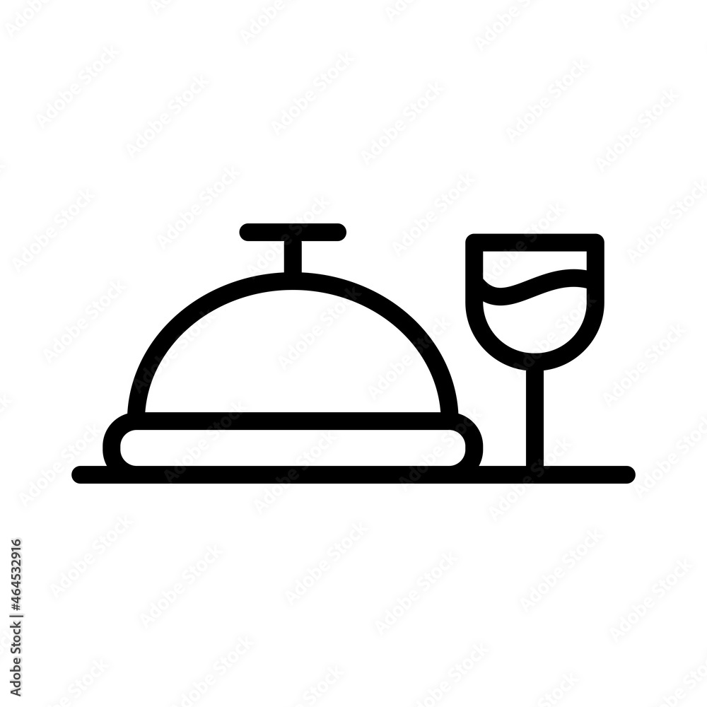 Hand Holding Serving Tray Icon - Illustration Hand Holding Serving Tray Icon - Illustration