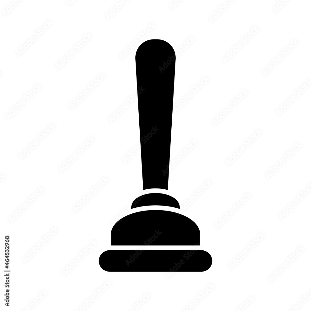 Toilet plunger isolated icon in flat style. House cleaning tool, housework supplies vector illustration Toilet plunger isolated icon in flat style. House cleaning tool, housework supplies vector illustration